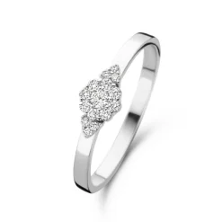 Ascot 14 Karat Hvidguld Ring fra Spirit Icons med Brillanter 0,15 Carat W/VS
