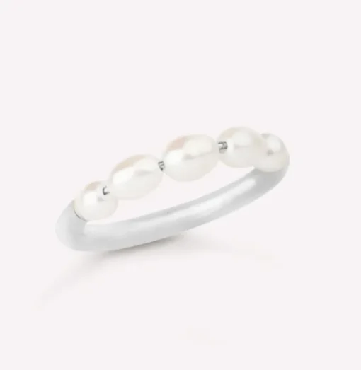 Aura Sterling Sølv Ring fra byBiehl med Perler 5-3903-R