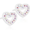 Blomdahl Brilliance Heart Hollow Ørestikker i med Swarovski Krystaller