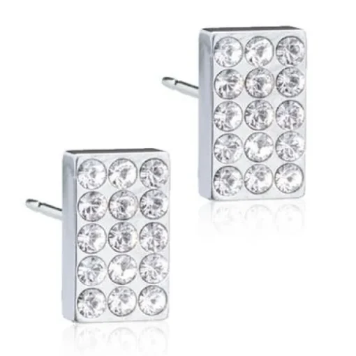 BLOMDAHL BRILLIANCE OBLONG CRYSTAL ØRESTIKKER