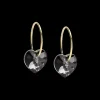 Blomdahl Gt Heart Black Diamond Øreringe i Titanium