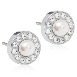 Blomdahl Halo Titanium Ørestikker med Swarovski Krystaller
