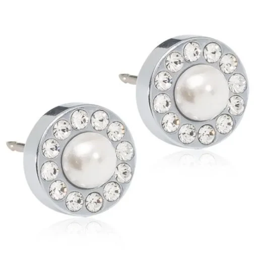 Blomdahl Halo Titanium Ørestikker med Swarovski Krystaller
