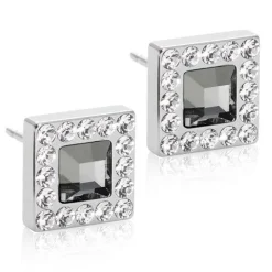 Blomdahl Nt Brillance Square Halo Ørestikker i Titanium