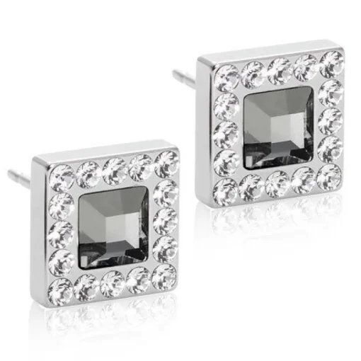 Blomdahl Nt Brillance Square Halo Ørestikker i Titanium