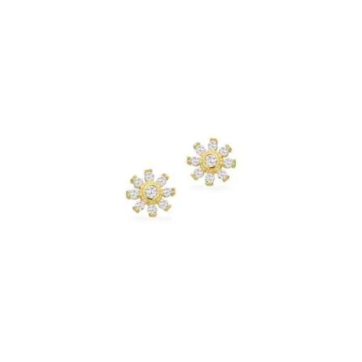Blomst 8 Karat Guld Øreringe fra Scrouples 123963