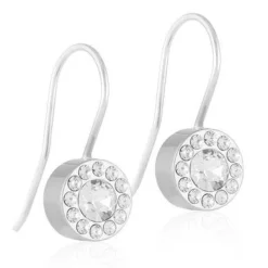 Brilliance Halo Crystal Titanium Øreringe fra Blomdahl