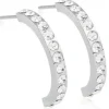 Brilliance Titanium Ørestikker fra Blomdahl med Curved Crystal