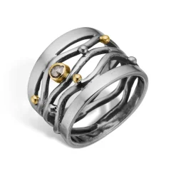 By Birdie Benedict Sterling Sølv Ring med Diamant 0,10 Carat