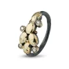 By Birdie Elisabeth Ring i Sterling Sølv med 18 Karat Guld og Diamanter 0,20 Carat