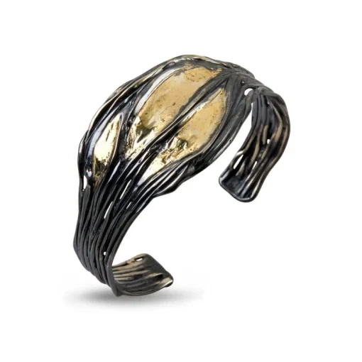 By Birdie Nebula Armring i Sterling Sølv med 18 Karat Guld