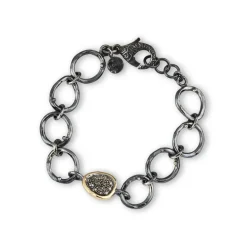 By Birdie Orion Topka Sterling Sølv Armbånd med 14 Karat Guld og Brillanter 0,65 Carat