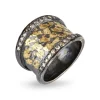 By Birdie Soho Comfort Sterling Sølv Ring med 14 Karat Guld