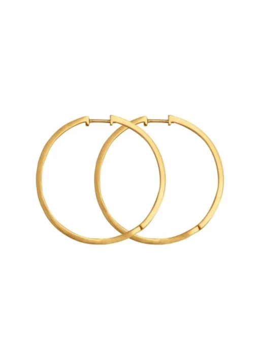 byBiehl Grace Hoop X-large Forgyldt Metalblanding Øreringe