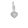 byBiehl Mini Sparkle Heart Sterling Sølv Charm 7-5204A-R