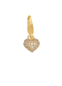 byBiehl Mini Sparkle Heart Forgyldt Metalblanding Charm