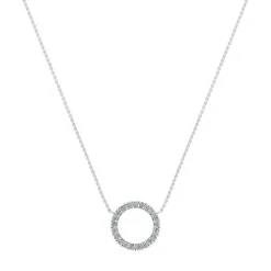 Cirkel 14 Karat Hvidguld Vedhæng fra Henrik Ørsnes Design med Brillanter 0,24 Carat W/SI