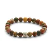 Colorup Mauna Loa 8mm Sterling Sølv Armbånd fra Alexander Lyngaard med Jaspis