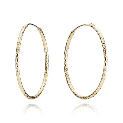 Creol Twist 1,8/30 Mm Forgyldt Sølv Øreringe fra BNH