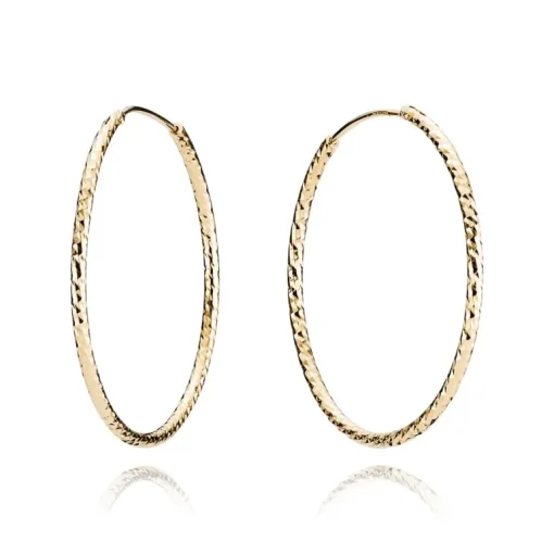 Creol Twist 1,8/30 Mm Forgyldt Sølv Øreringe fra BNH