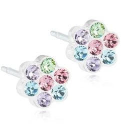 Daisy Light Fantasy Medicinsk Plastik Ørestikker fra Blomdahl med Swarovski Krystaller