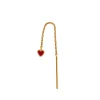 Dangling Love Heart Forgyldt Sølv Ørering fra Stine A