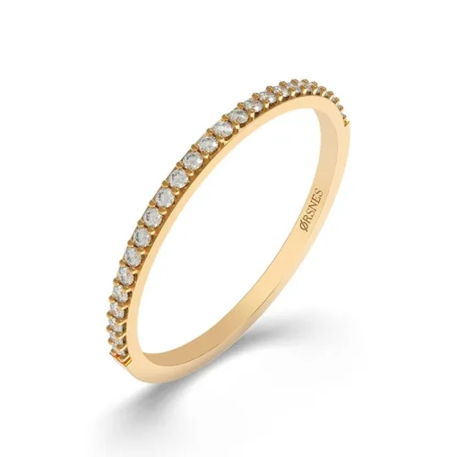 Elinor 14 Karat Guld Ring fra Smykkekæden med Diamanter 0,125 Carat W/SI