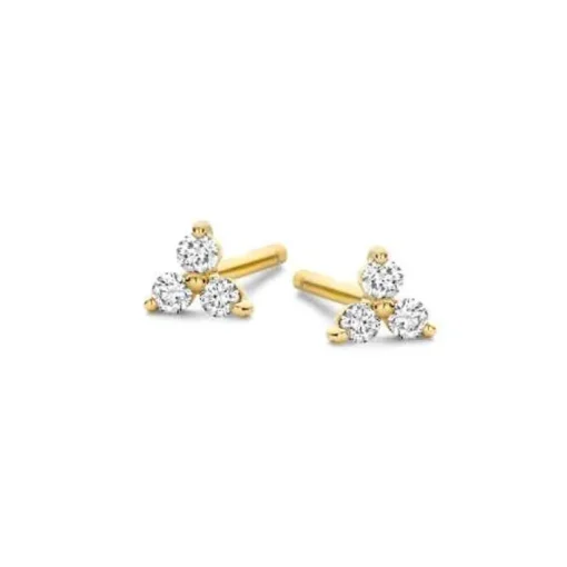 Elle 14 Karat Guld Ørestikker fra Spirit Icons med Brillanter 0,09 Carat W/VS