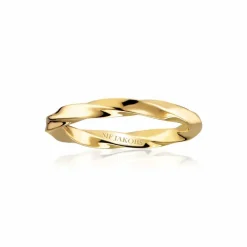 Ferrara Piccolo Pianura Forgyldt Sølv Ring