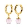 Figaro Hoop Pink Forgyldt Sølv Øreringe fra Spirit Icons