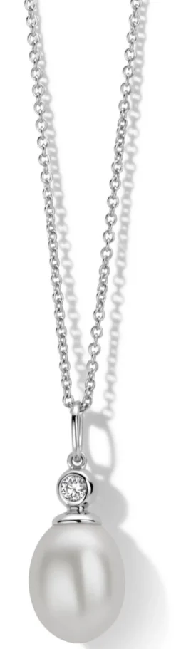 Figaro Pendant Sterling Sølv Halskæde fra Spirit Icons med Ferskvandsperle