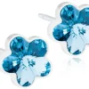 Flower Aquamarine Medicinsk Plastik Ørestikker fra Blomdahl