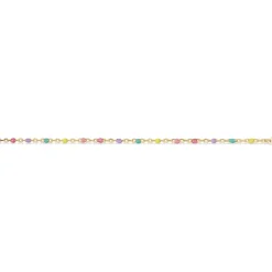 Forgyldt Sølv Halskæde fra Scrouples med Multicolor Emalje