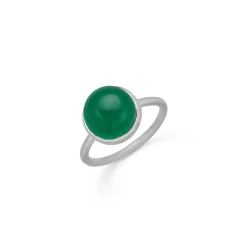 Frk. Lisberg Celia Sterling Sølv Ring med Grøn Onyx