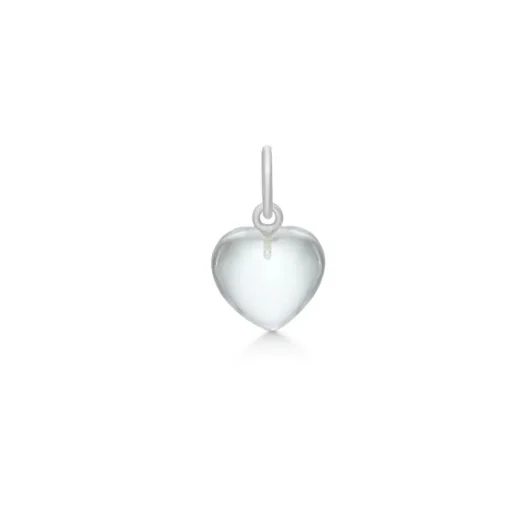 Frk Lisberg Stone Heart Sterling Sølv Vedhæng med Hvid Kvarts