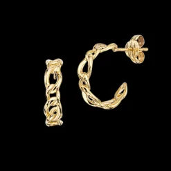 Halvcreol Panser 8 Karat Guld Øreringe fra Scrouples