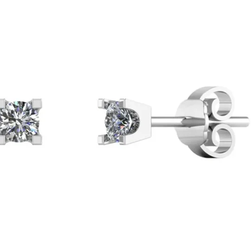 Henrik Ørsnes Design 14 Karat Hvidguld Øreringe med Brillanter 0,10 Carat W/SI