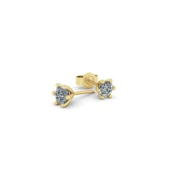 Henrik Ørsnes Design 14 Karat Guld Øreringe med Brillanter 0,10 Carat W/SI