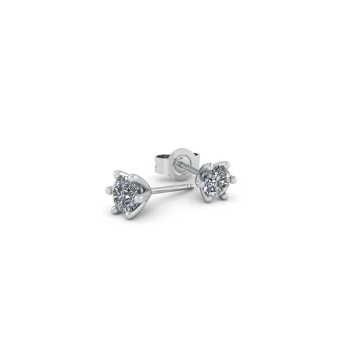 Henrik Ørsnes Design 14 Karat Hvidguld Øreringe med Diamanter 0,10 Carat W/SI