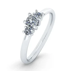 Henrik Ørsnes Design 14 Karat Hvidguld Ring med Diamanter 0,16 Carat W/SI