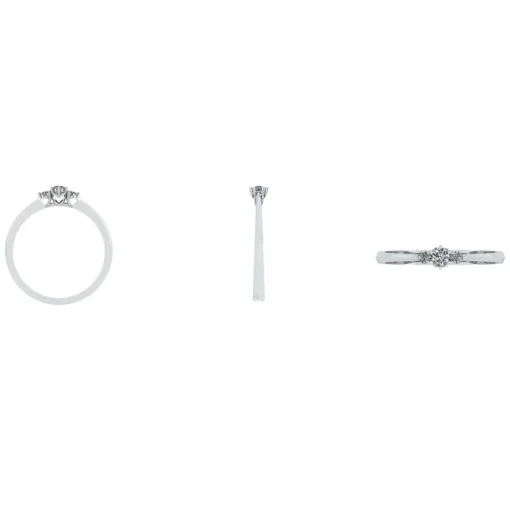 Henrik Ørsnes Design 14 Karat Hvidguld Ring med Brillanter 0,146 Carat W/SI
