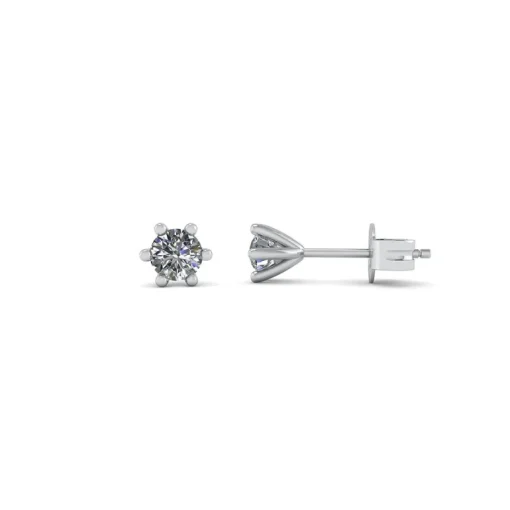 Henrik Ørsnes Design 14 Karat Hvidguld Øreringe med Diamanter 0,10 Carat W/SI