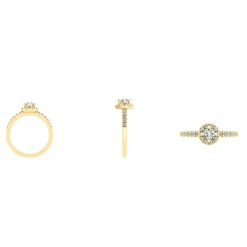 Henrik Ørsnes Design 14 Karat Guld Ring med Diamanter 0,92 Carat W/SI