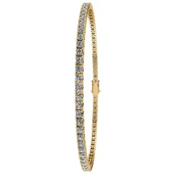 Henrik Ørsnes Design Tennis 14 Karat Guld Armbånd med Diamanter 2,03 Carat TW/SI