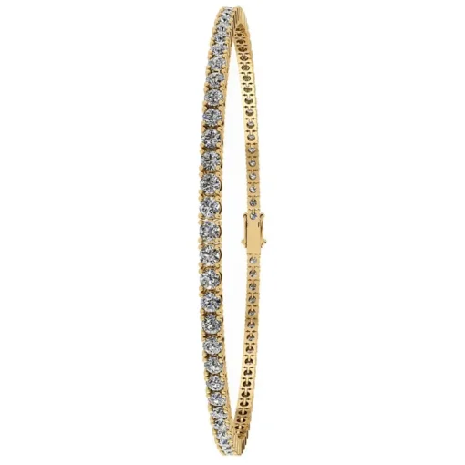Henrik Ørsnes Design Tennis 14 Karat Guld Armbånd med Diamanter 2,03 Carat TW/SI