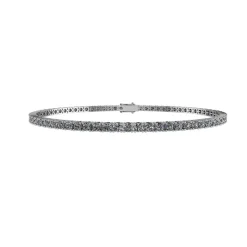 Henrik Ørsnes Design Tennis Armbånd i 14 Karat Hvidguld med Diamanter 2,50 Carat W/SI