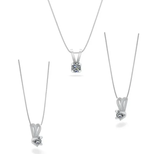 Henrik Ørsnes Design Vedhæng i 14 Karat Hvidguld med Brillant 0,20 Carat TW/SI
