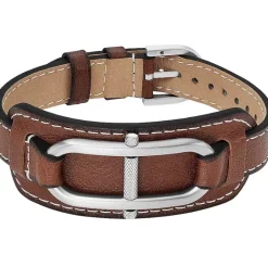 Heritage Læder Herrearmbånd fra Fossil JF04398040