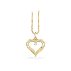 Hjerte 8 Karat Guld Vedhæng fra Scrouples med Brillant 0,015 Carat H-W/SI