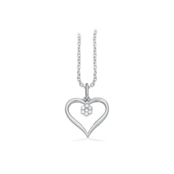 Hjerte 8 Karat Hvidguld Vedhæng fra Scrouples med Brillant 0,03 Carat H-W/SI